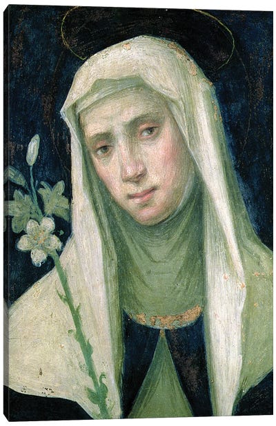 St. Catherine Of Siena Canvas Art Print - Saint Art
