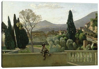 The Gardens of the Villa d'Este, Tivoli, 1843  Canvas Art Print