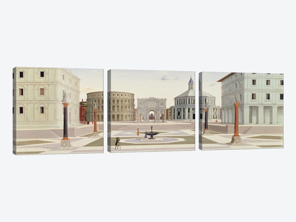 The Ideal City, c.1480 by Fra Carnevale 3-piece Canvas Artwork
