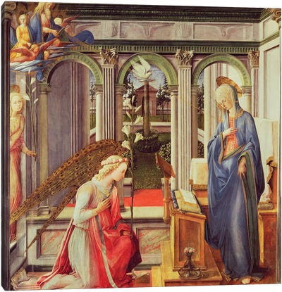 Annunciation To Mary (Alte Pinakothek), c.1443-45 Canvas Art Print - Virgin Mary