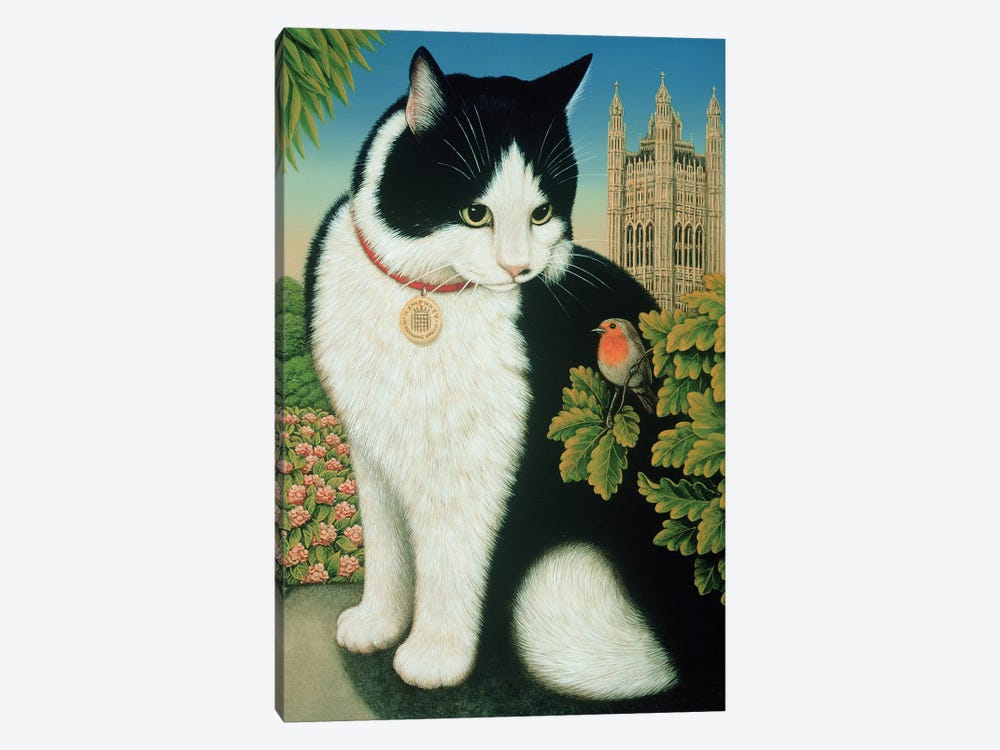 Humphrey, The Downing Street Cat, 1995 by Frances Broomfield 1-piece Canvas Wall Art