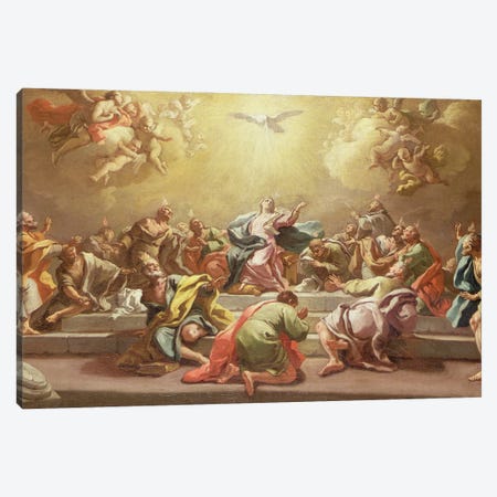 The Descent Of The Holy Spirit Canvas Print #BMN11389} by Francesco de Mura Art Print