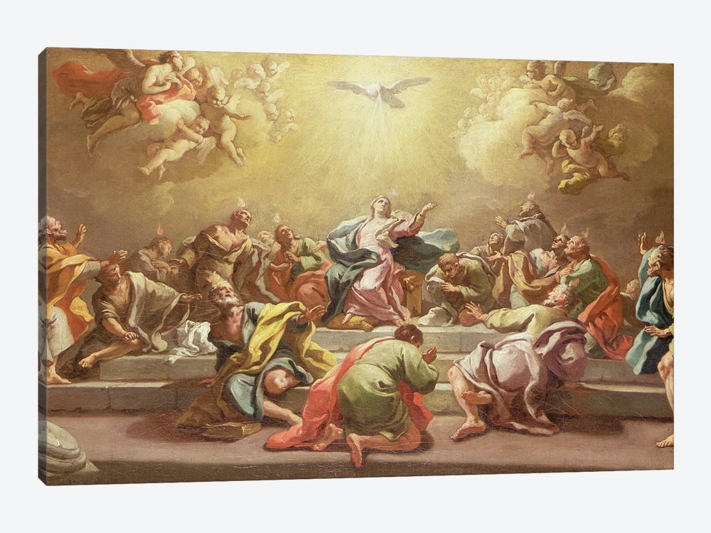 The Descent Of The Holy Spirit by Francesco de Mura 1-piece Canvas Print
