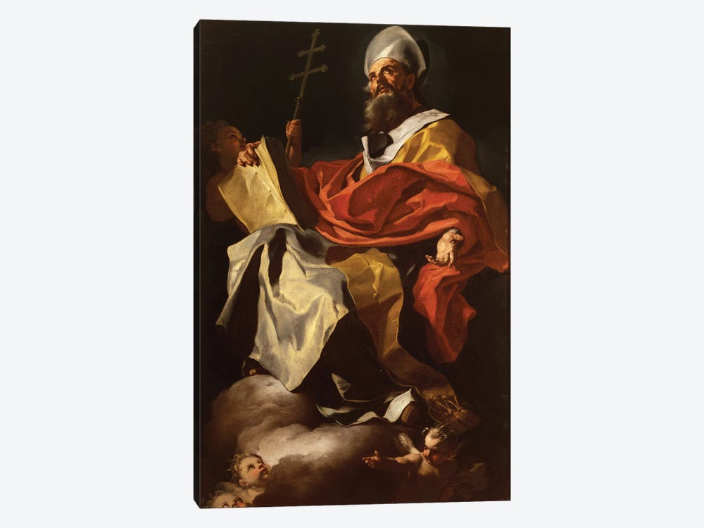 St. Athanasius by Francesco Solimena 1-piece Canvas Wall Art