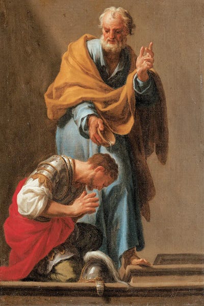 Christianity: St. Peter Baptising The Centurion Cornelius by Francesco Trevisani