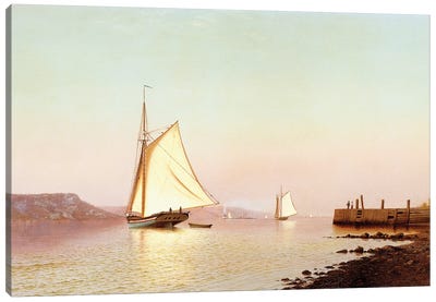 October On The Hudson, c.1873 Canvas Art Print
