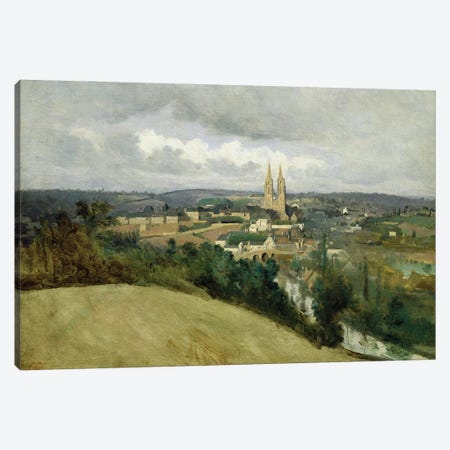 General View of the Town of Saint-Lo, c.1833  Canvas Print #BMN1139} by Jean-Baptiste-Camille Corot Canvas Artwork