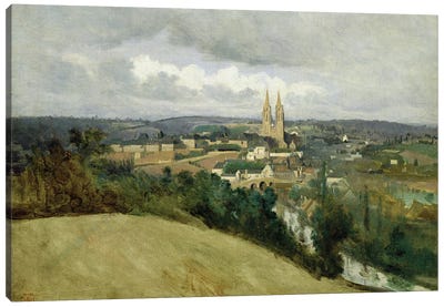 General View of the Town of Saint-Lo, c.1833  Canvas Art Print