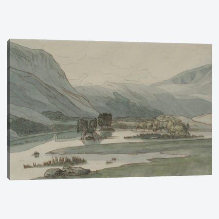 Rydal Water With The Grasmere Hills, 1786 Canvas Print #BMN11406} by Francis Towne Art Print