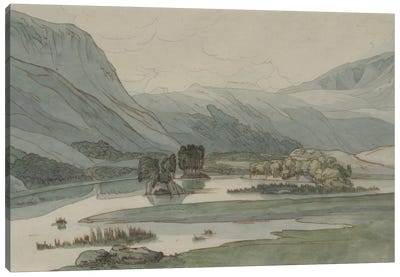 Rydal Water With The Grasmere Hills, 1786 Canvas Art Print