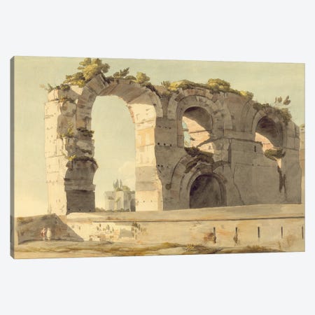 The Claudian Aqueduct, Rome, 1785 Canvas Print #BMN11408} by Francis Towne Canvas Art