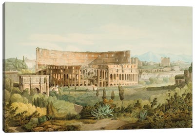 The Colosseum From The Caelian Hills, 1799 Canvas Art Print