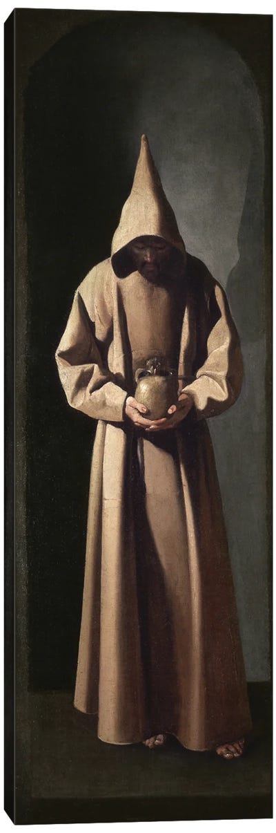 St. Francis Contemplating A Skull, c.1635 Canvas Art Print - Saints