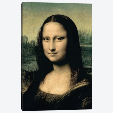 Detail of the Mona Lisa, c.1503-6  Canvas Print #BMN1141} by Leonardo da Vinci Canvas Print