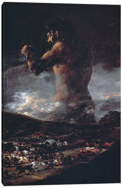 The Colossus, c.1808 Canvas Art Print - Francisco Goya