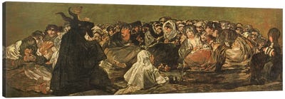 The Witches' Sabbath (The Great He-Goat), c.1821-23 Canvas Art Print - Halloween Art