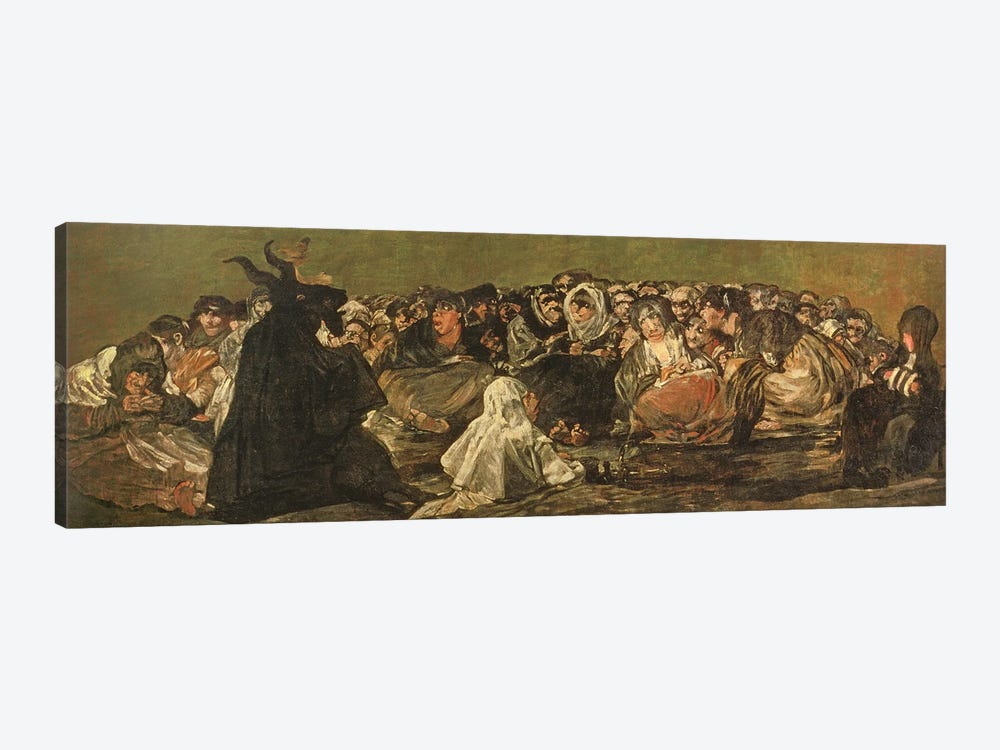 The Witches' Sabbath (The Great He-Goat), c.1821-23 by Francisco Goya 1-piece Canvas Artwork