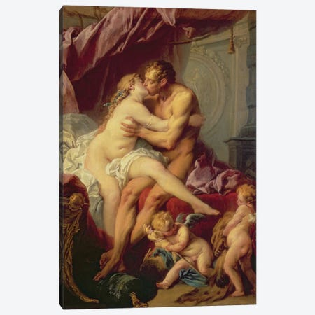 Hercules And Omphale Canvas Print #BMN11431} by Francois Boucher Canvas Print