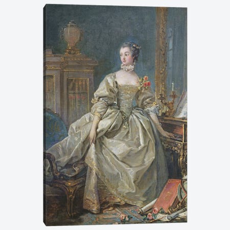 Madame de Pompadour Canvas Print #BMN11433} by Francois Boucher Canvas Art Print