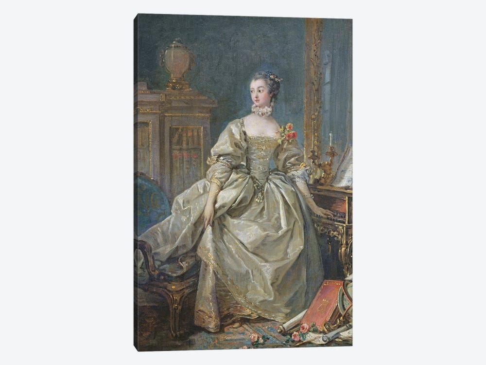 Madame de Pompadour by Francois Boucher 1-piece Canvas Art Print