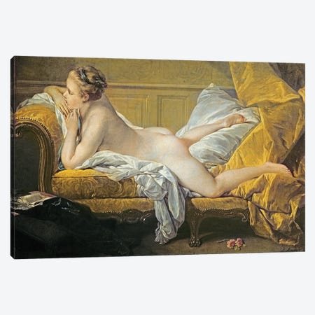 Reclining Nude (Miss O'Murphy) Canvas Print #BMN11434} by Francois Boucher Canvas Art