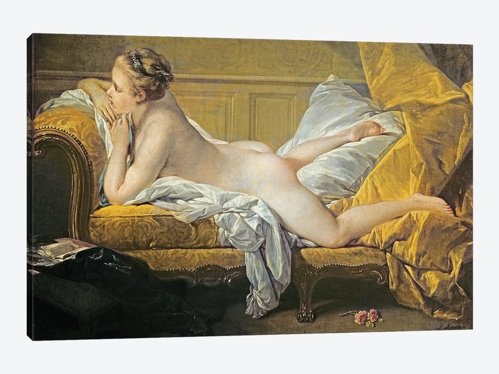 Reclining Nude (Miss O'Murphy) by Francois Boucher 1-piece Canvas Art