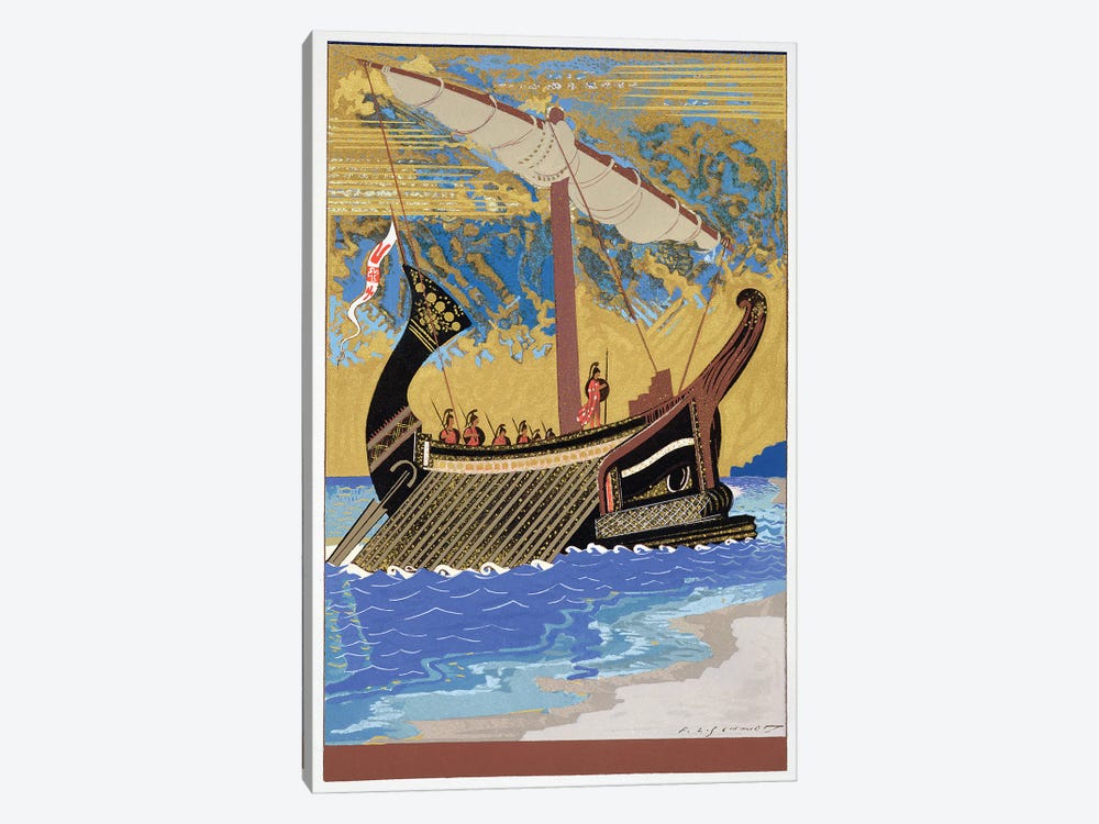 The Ship Of Odysseus (Illustration From Homer's The Odessy), 1930-33 by Francois-Louis Schmied 1-piece Art Print