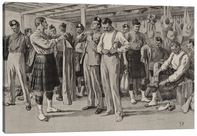 From Kilt To Khaki, A Preliminary Step On The Way To The Front (Illustration From The Graphic), Novemebr 4, 1899 Canvas Art Print