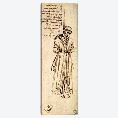 Study of the Hanged Bernardo di Bandino Baroncelli, assassin of Giuliano de Medici, 1479  Canvas Print #BMN1144} by Leonardo da Vinci Canvas Artwork