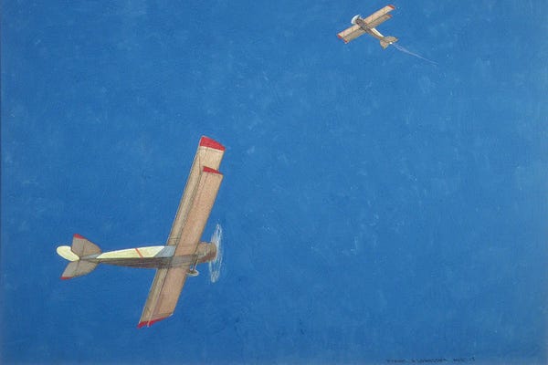 Airplanes: Looking Into The Blue, 1918 by Frank Johnston