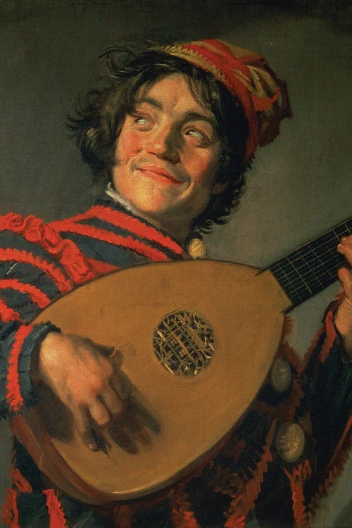 Portrait Of A Jester With A Lute