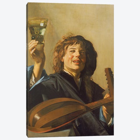 The Merry Lute Player, c.1624-28 Canvas Print #BMN11454} by Frans Hals the Elder Canvas Wall Art