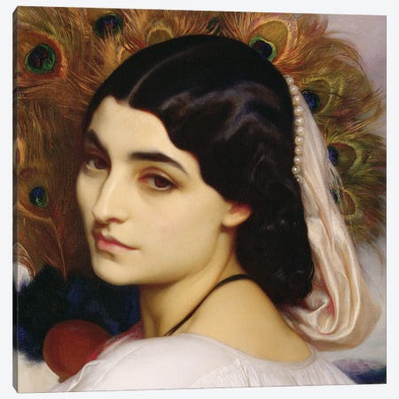 Pavonia, 1859 (In Zoom) Canvas Print #BMN11462} by Frederic Leighton Canvas Wall Art