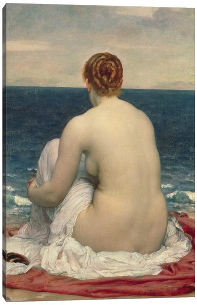 Psamanthe, 1880 Canvas Art Print - Frederick Leighton