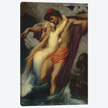The Fisherman And The Syren (Inspired By Goethe), 1857 Canvas Print #BMN11467} by Frederic Leighton Canvas Print