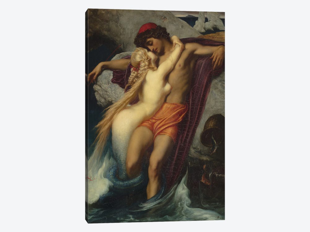 The Fisherman And The Syren (Inspired By Goethe), 1857 by Frederic Leighton 1-piece Canvas Wall Art