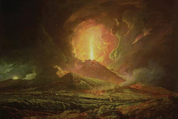 An Eruption of Vesuvius, seen from Portici, c.1774-6