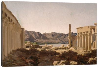 The Temple Of Philae, 1868 Canvas Art Print - Frederick Leighton