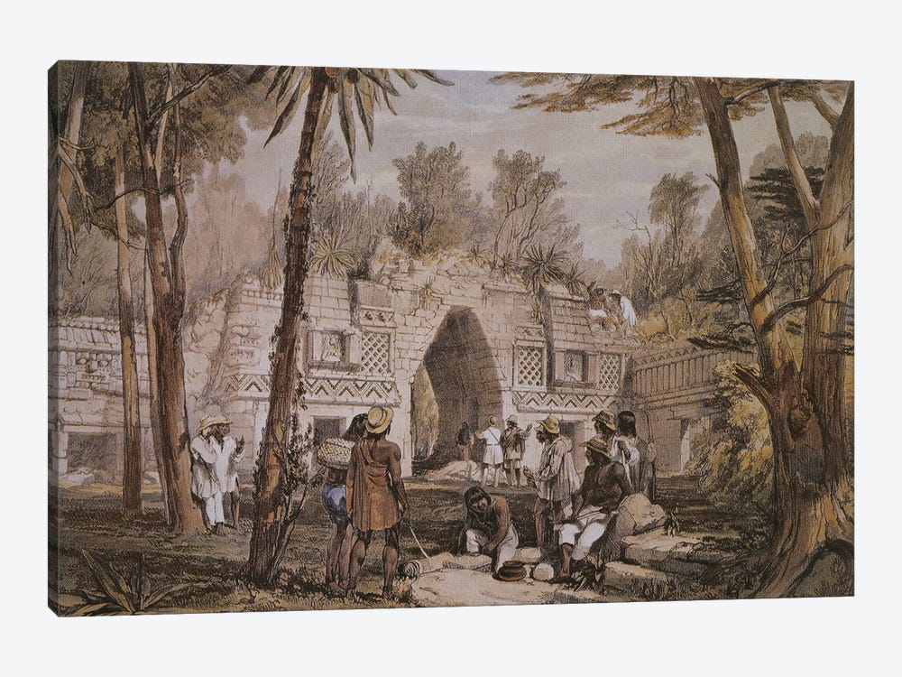 Gateway At Labnah, Yucatan, Mexico (Illustration From Views Of Ancient Monuments In Central America, Chiapas And Yucatan), 1844 by Frederick Catherwood 1-piece Art Print