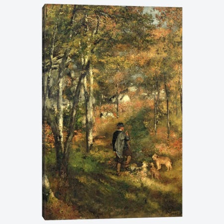 Jules Le Coeur in the Forest of Fontainebleau, 1866 Canvas Print #BMN1147} by Pierre Auguste Renoir Canvas Wall Art