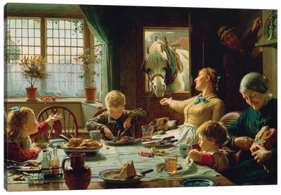 One Of The Family, 1880 Canvas Art Print - Families