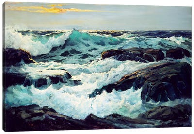 Surf And Headlands Canvas Art Print