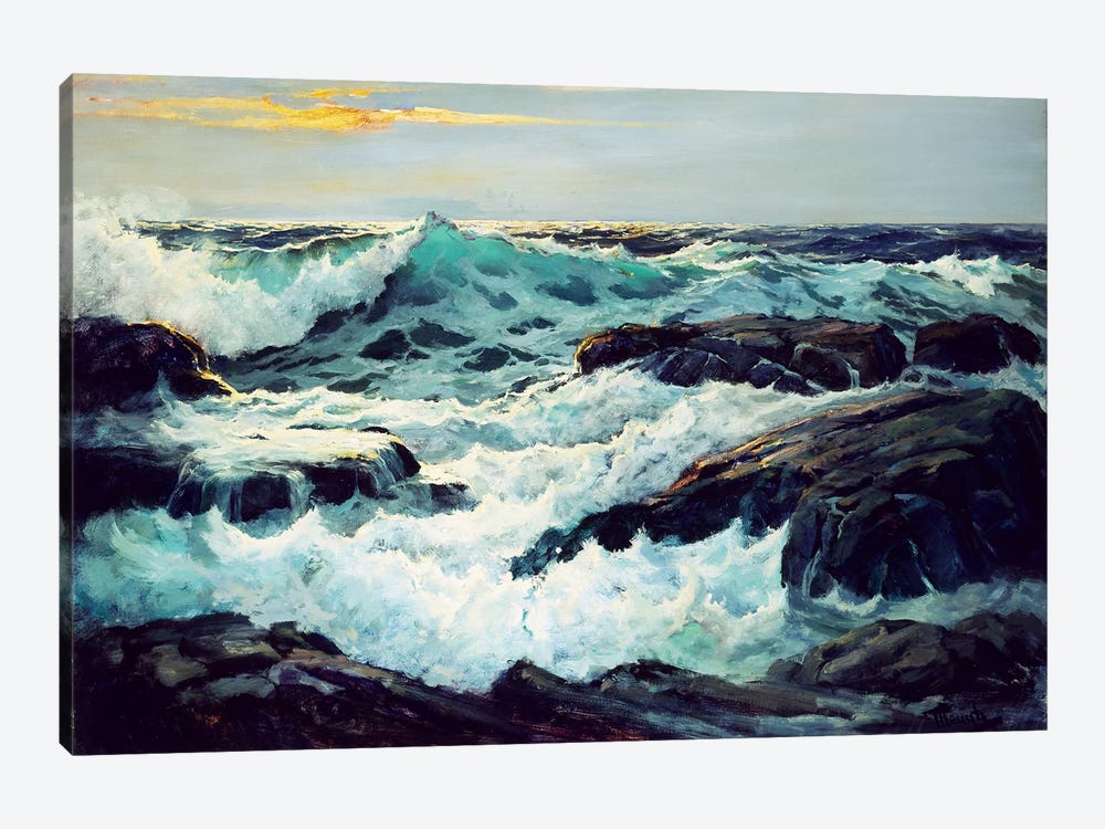 Surf And Headlands by Frederick Judd Waugh 1-piece Canvas Art Print