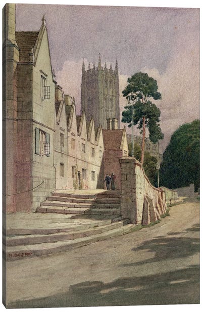 The Almshouses, Campden, 1907 Canvas Art Print