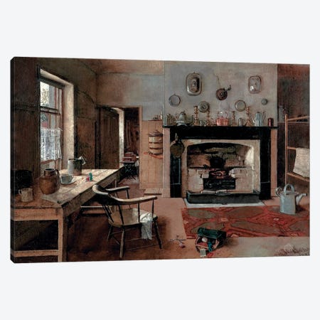 Kitchen At The Old King Street Bakery, 1884 Canvas Print #BMN11488} by Frederick McCubbin Canvas Wall Art