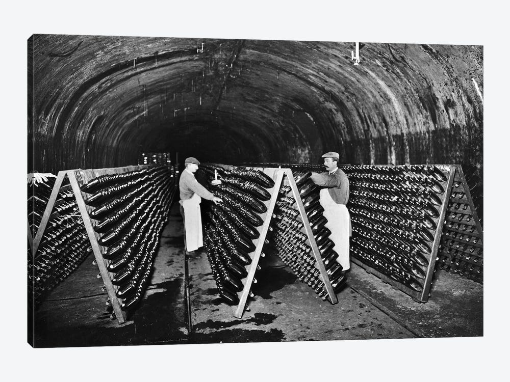Wine Cellars In Champagne, c.1900 by French Photographer 1-piece Canvas Art