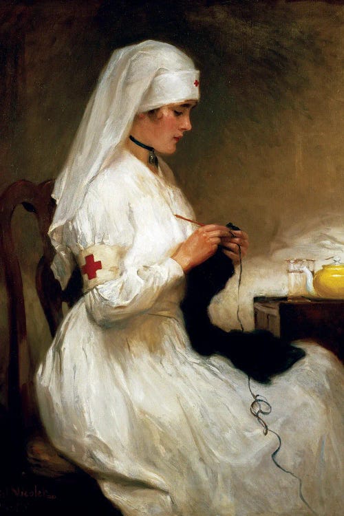 Portrait Of A Nurse From The Red Cross