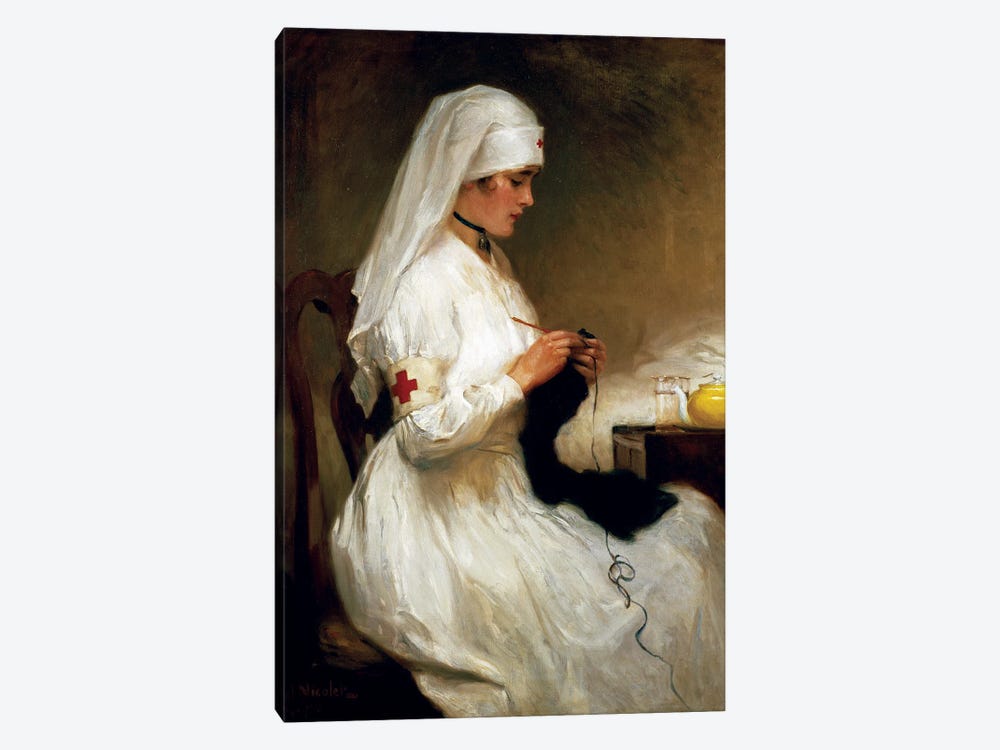Portrait Of A Nurse From The Red Cross by Gabriel Emile Niscolet 1-piece Canvas Print