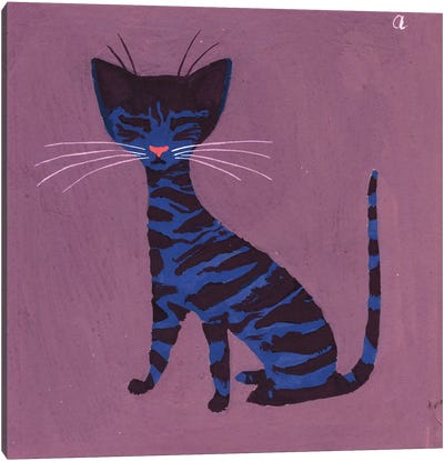The Blue Cat, c.1970-79 Canvas Art Print