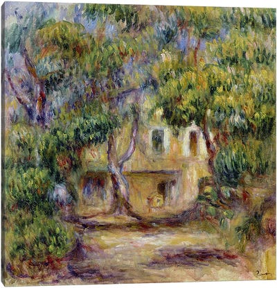 The Farm at Les Collettes, c.1915 Canvas Art Print - Pierre Auguste Renoir